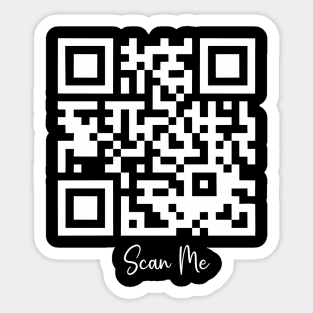 Scan me QR code Sticker